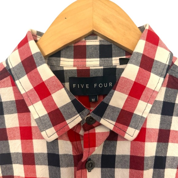 Five Four Slim Fit Checkered Button Down Shirt - Picture 2 of 7